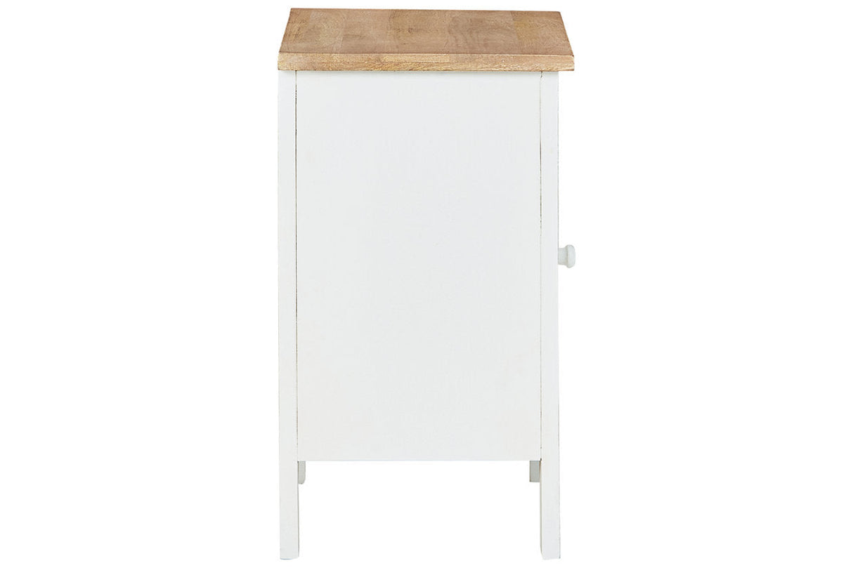 Gylesburg White/Brown Accent Cabinet