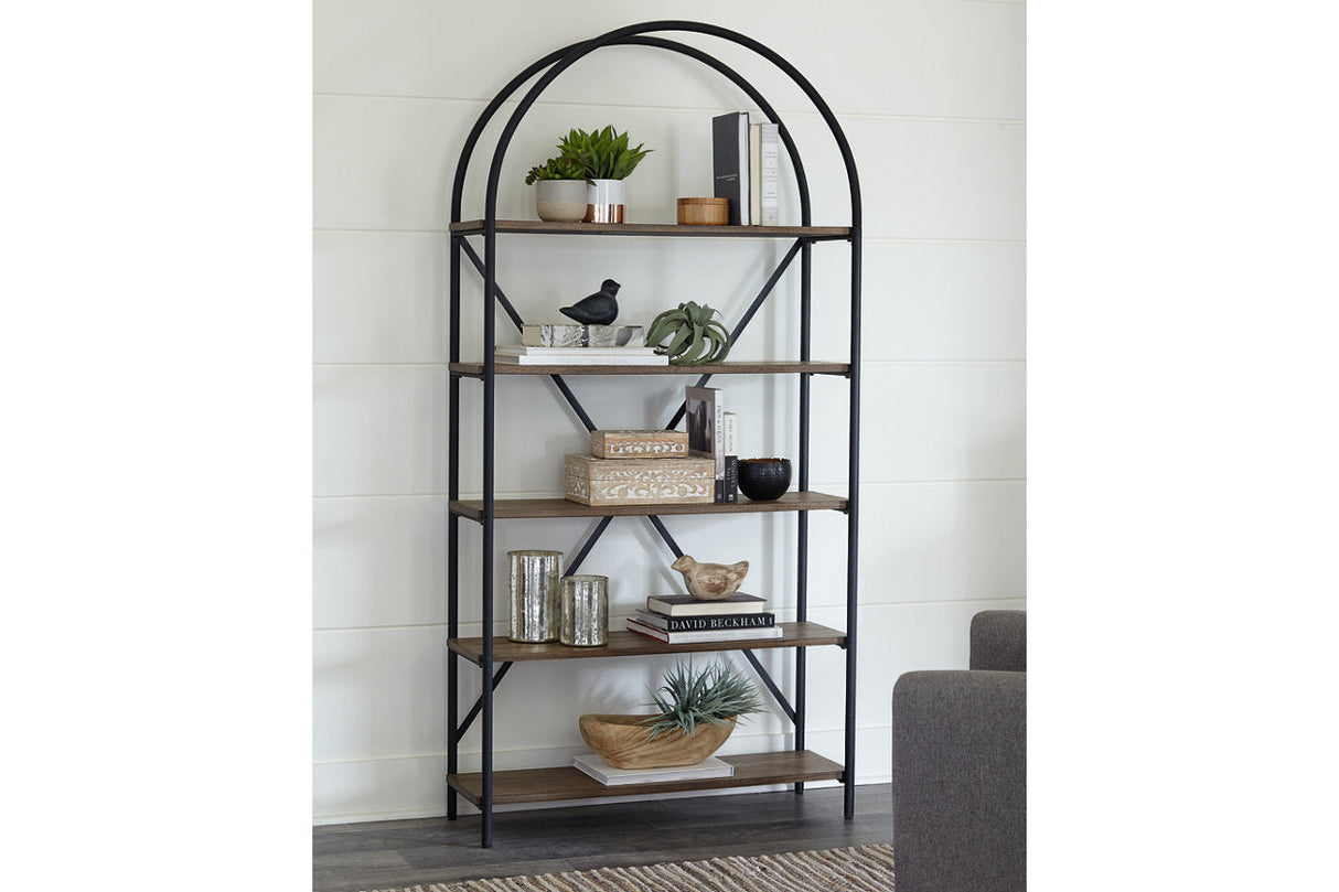 Galtbury Brown/Black Bookcase