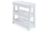 Blariden White Shelf Accent Table