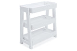 Blariden White Shelf Accent Table