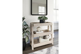 Blariden Light Tan Shelf Accent Table