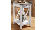 Adalane White/Gray Accent Table