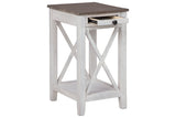 Adalane White/Gray Accent Table