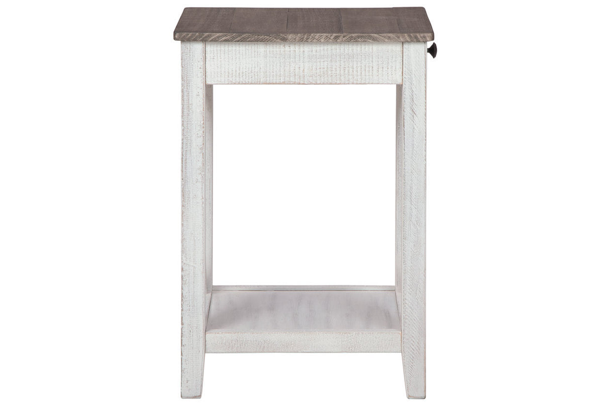 Adalane White/Gray Accent Table