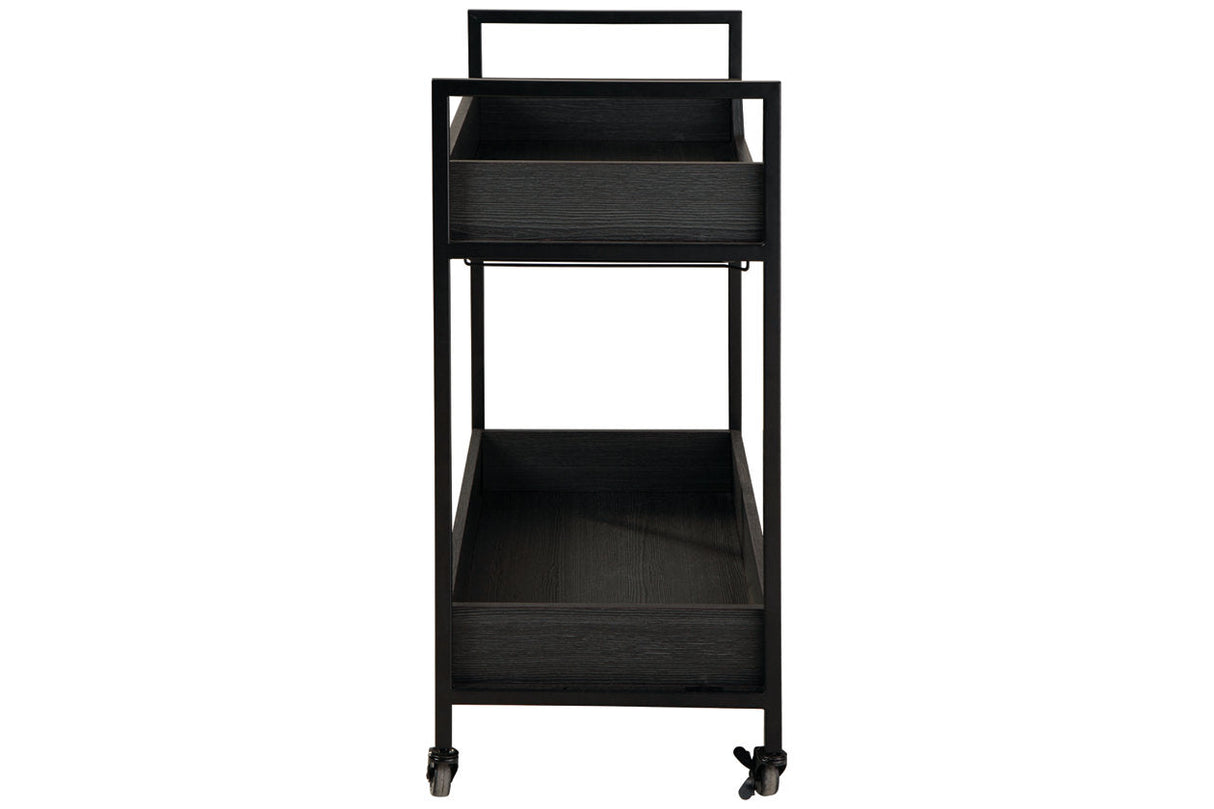 Yarlow Black/Gray Bar Cart