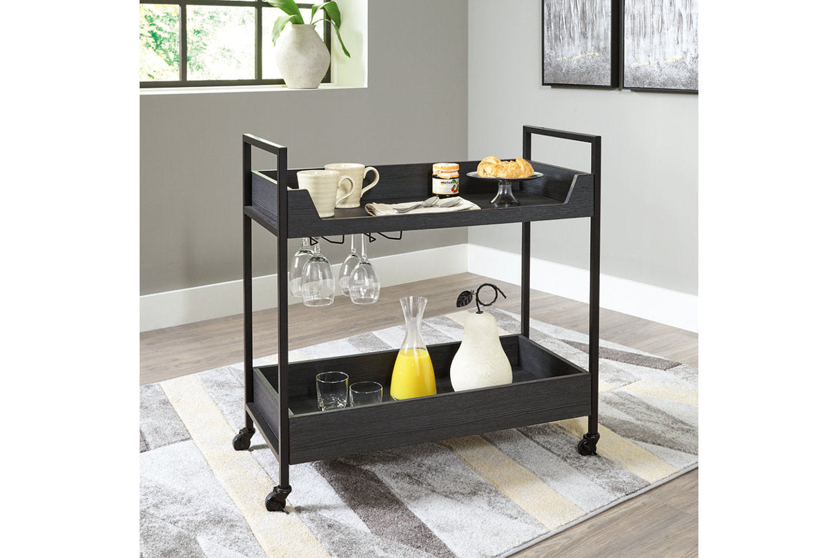 Yarlow Black/Gray Bar Cart