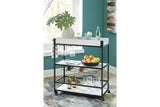 Bayflynn White/Black Bar Cart