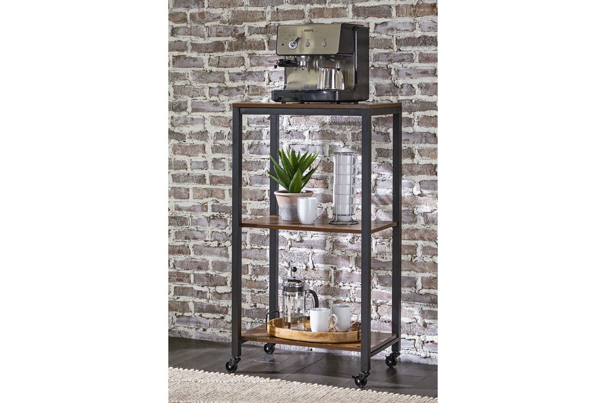 Bevinfield Brown/Black Bar Cart