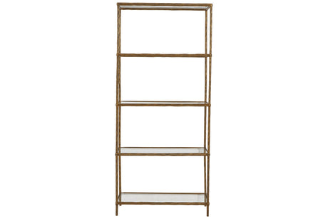 Ryandale Antique Brass Finish Bookcase