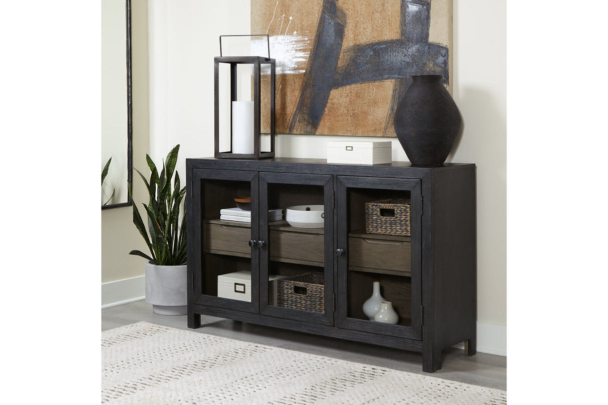 Lenston Black/Gray Accent Cabinet