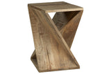 Zalemont Distressed Brown Accent Table