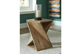 Zalemont Distressed Brown Accent Table