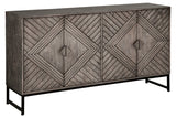 Treybrook Distressed Gray Accent Cabinet