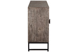 Treybrook Distressed Gray Accent Cabinet