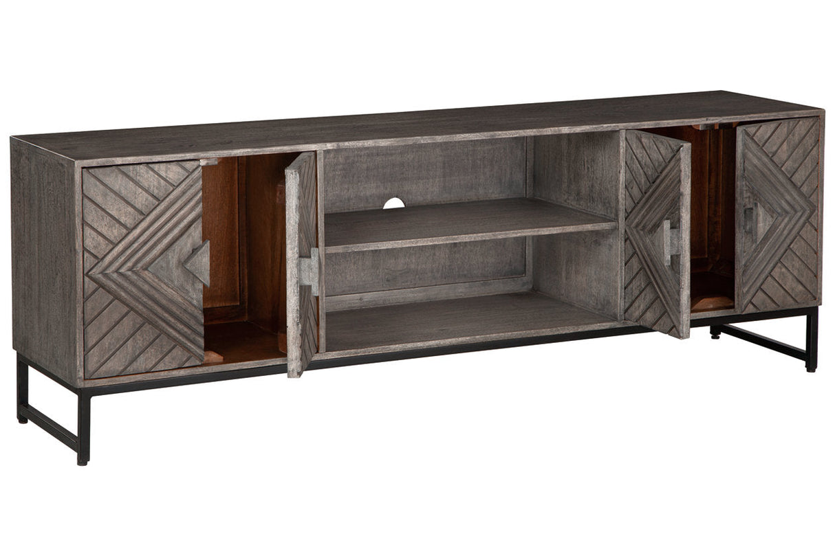 Treybrook Distressed Gray Accent Cabinet