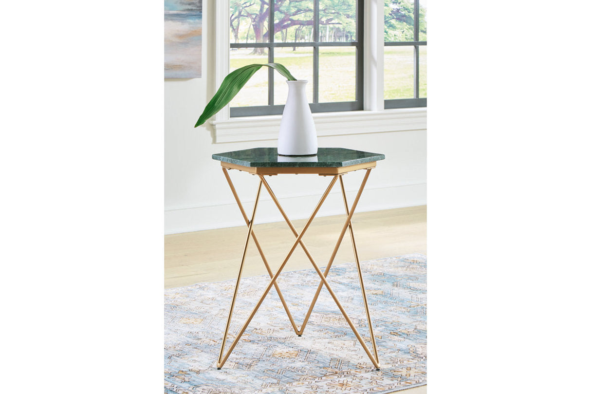 Engelton Green/Gold Accent Table