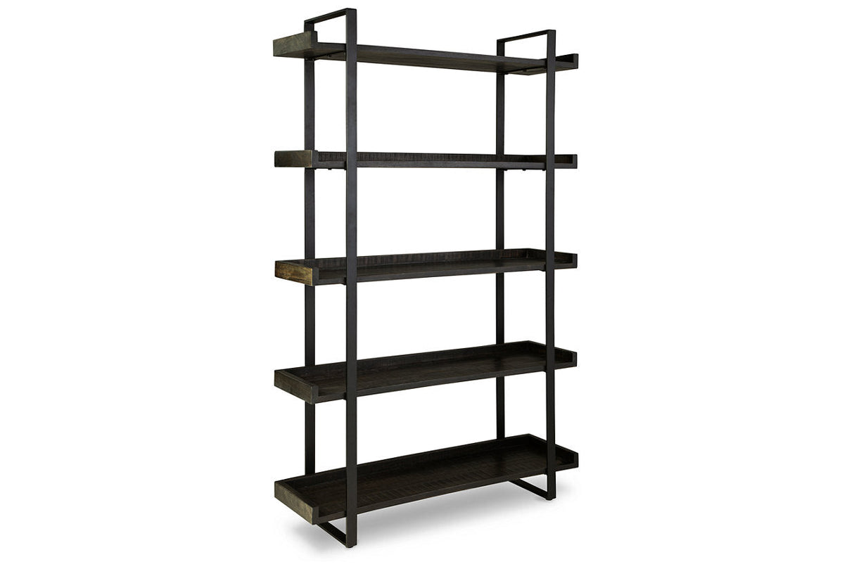 Kevmart Grayish Brown/Black Bookcase