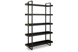 Kevmart Grayish Brown/Black Bookcase