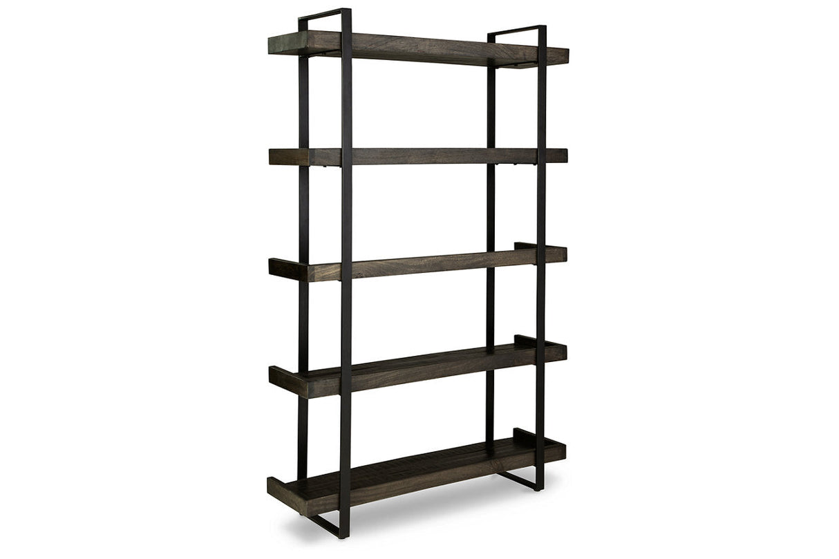 Kevmart Grayish Brown/Black Bookcase