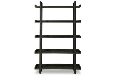 Kevmart Grayish Brown/Black Bookcase