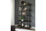 Kevmart Grayish Brown/Black Bookcase