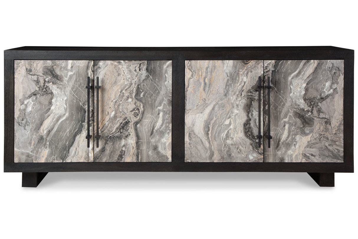 Lakenwood Black/Gray/Ivory Accent Cabinet