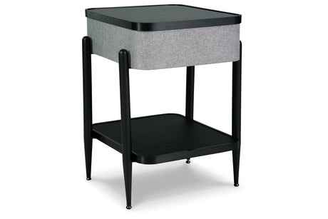 Jorvalee Gray/Black Accent Table