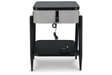 Jorvalee Gray/Black Accent Table