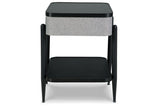 Jorvalee Gray/Black Accent Table