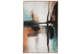 Brunonia Teal/Orange/Black Wall Art