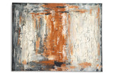 Carmely Gray/White/Orange Wall Art