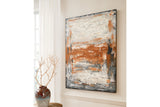 Carmely Gray/White/Orange Wall Art