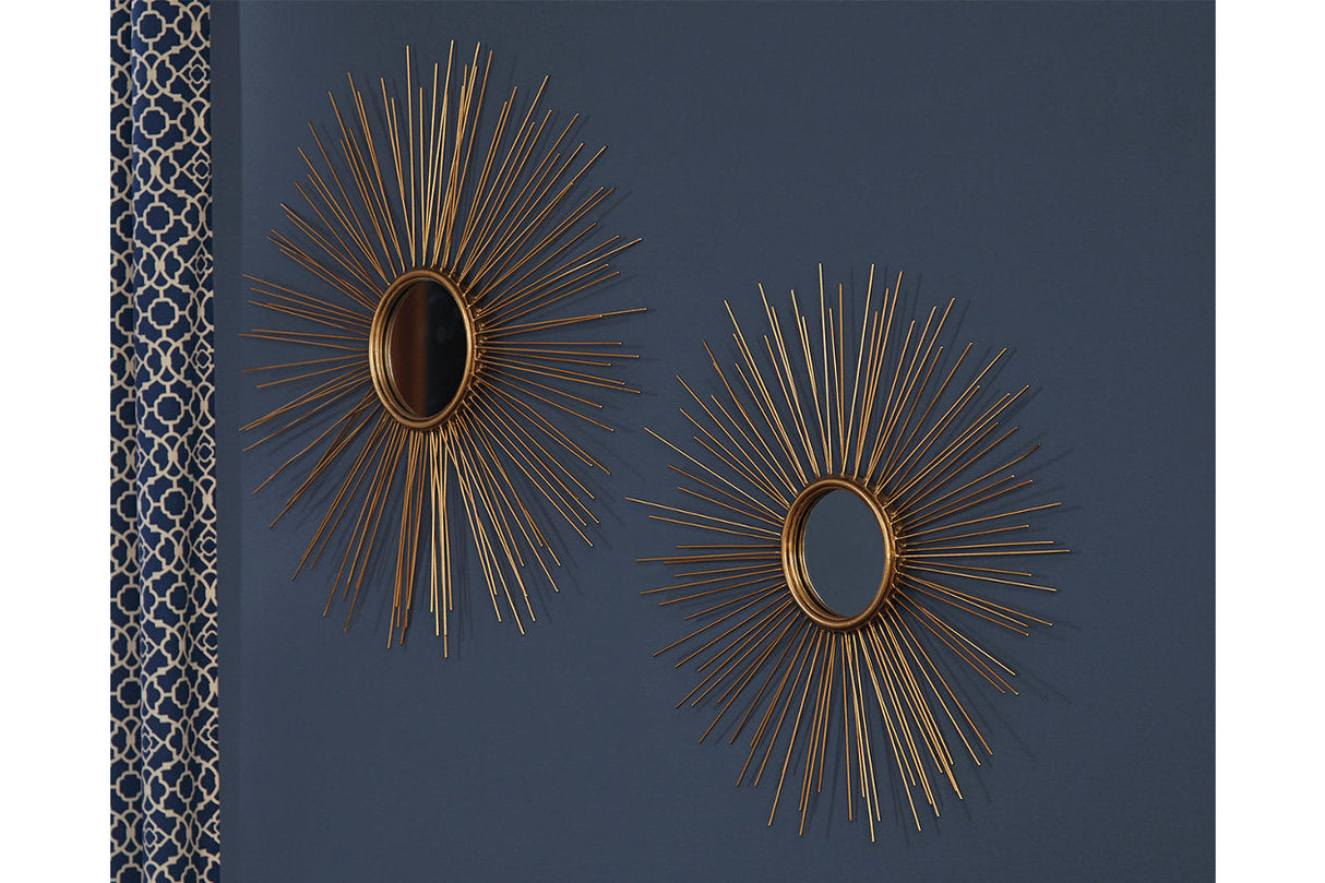 Doniel Antique Gold Finish Accent Mirror