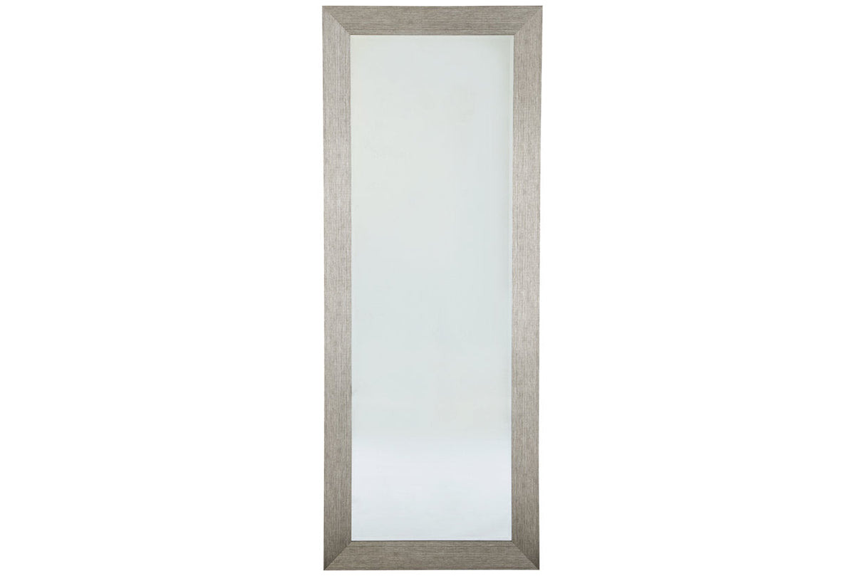 Duka Silver Finish Floor Mirror