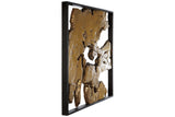 Fabiana Black/Gold Finish Wall Decor