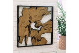 Fabiana Black/Gold Finish Wall Decor