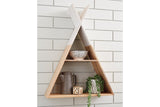 Cadel White/Natural Wall Shelf