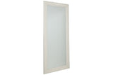 Jacee Antique White Floor Mirror