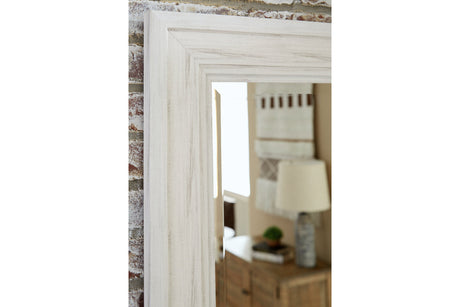 Jacee Antique White Floor Mirror