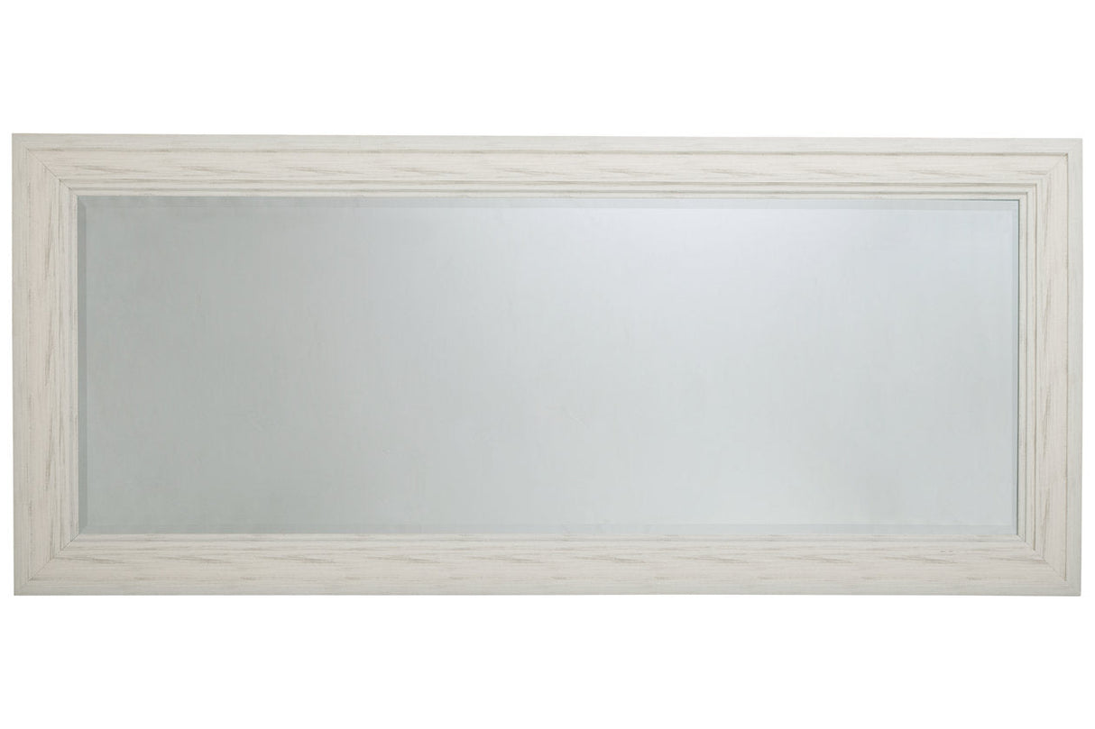 Jacee Antique White Floor Mirror