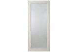 Jacee Antique White Floor Mirror