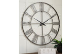 Paquita Antique Silver Wall Clock