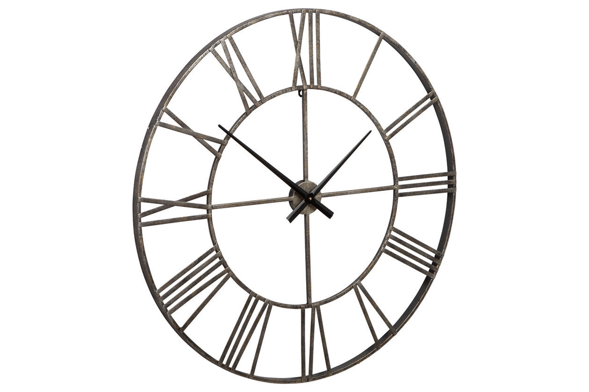 Paquita Antique Silver Wall Clock