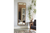 Ryandale Antique Brass Finish Floor Mirror