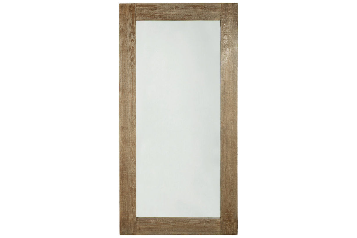 Waltleigh Distressed Brown Floor Mirror