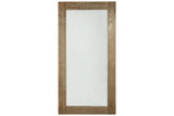 Waltleigh Distressed Brown Floor Mirror