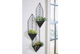 Dashney Black Wall Planter On Stand