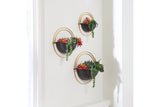 Tobins Black/Gold Finish Wall Planter