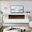 Keely White TV Stand with Fireplace by Happy Homes at Eve Furniture