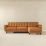 Allison Right-Facing Tan Leather Sectional Sofa by Ashcroft Imports at Eve Furniture